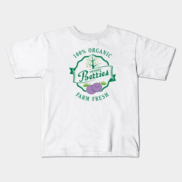Organic Member Berries Kids T-Shirt by WMKDesign